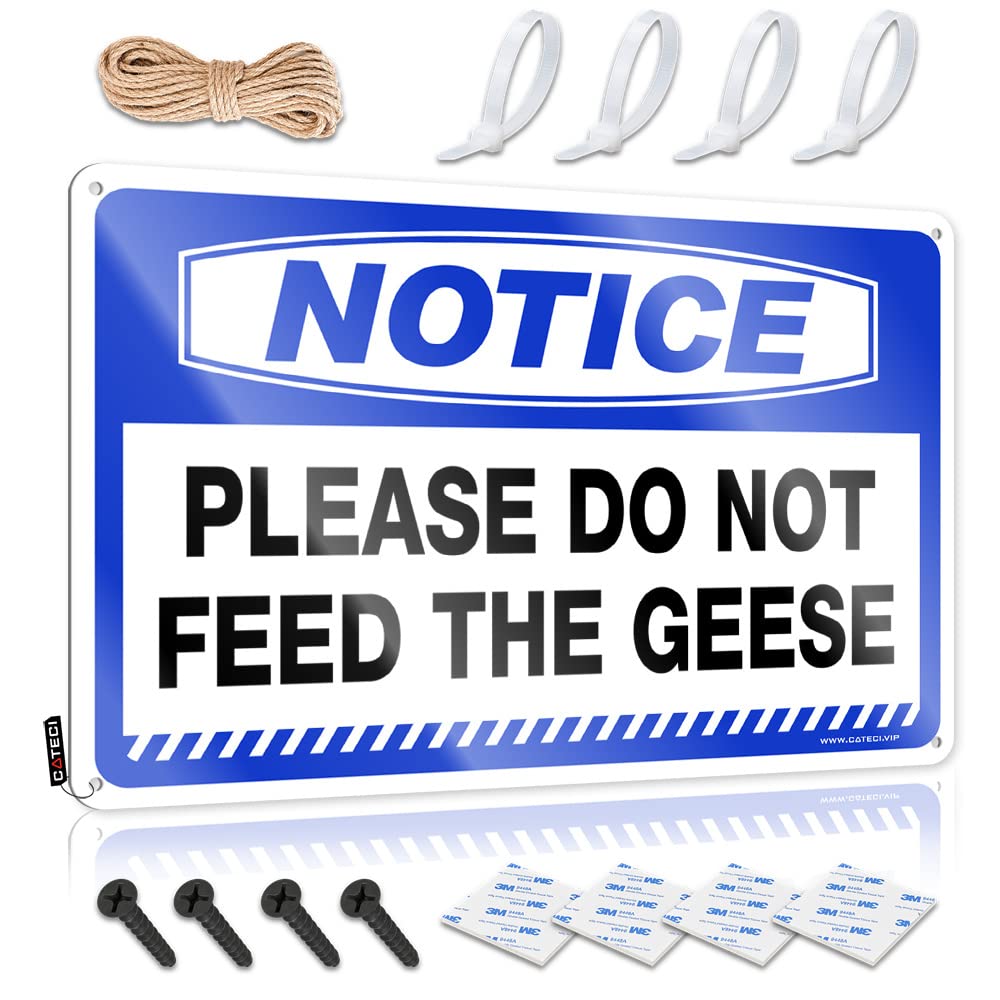 IBWNBBUSN Bar Accessories For Man Cave Notice Please Do Not Feed The Geese Tin Sign Funny Tin Sign Boys Bedroom Accessories