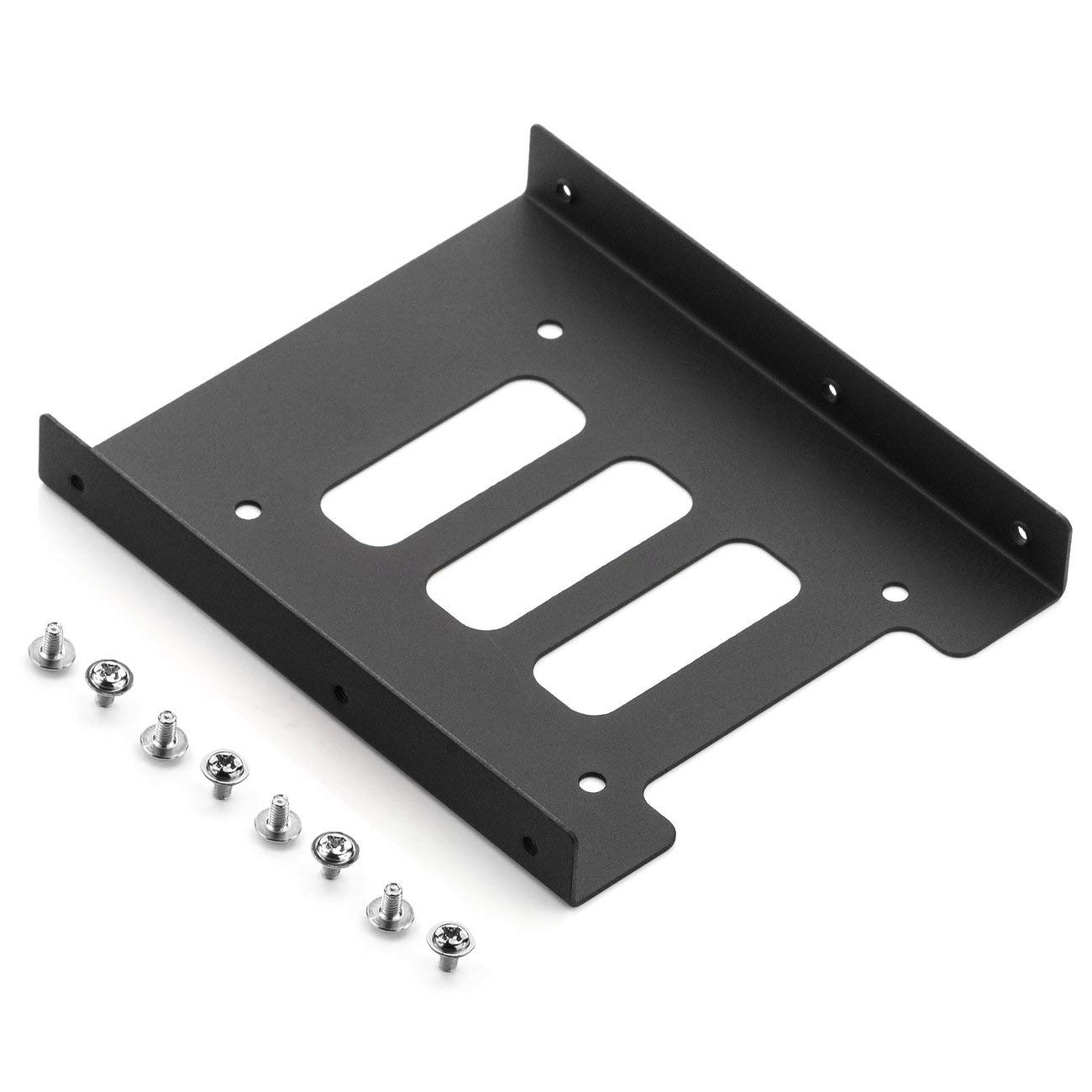 deleyCON Rama Montażowa do Dysków Twardych 2,5" Adapter Dysków SSD do 3,5" Zdejmowana Rama Rama Montażowa Szyny Montażowe ze Śrubami Kabel SATA Zasilacz i Śrubokręt