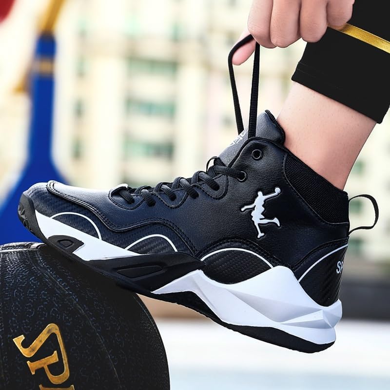 Men's Plus Size Basketball Shoes Anti Slip Wear-Resistant Shock-Absorbing Grab Outdoor Casual Sports Shoes