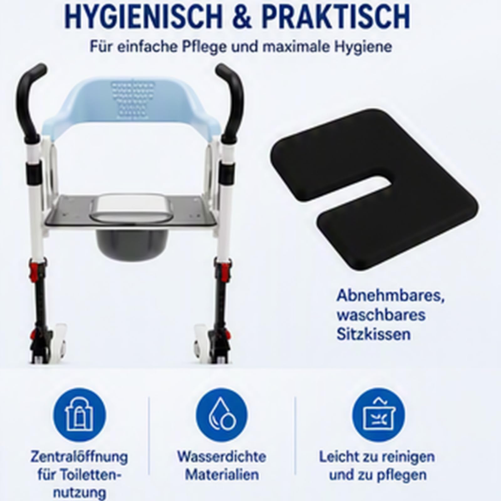 Sollevatore idraulico per pazienti, portata 120 kg, 82-96 cm, altezza
