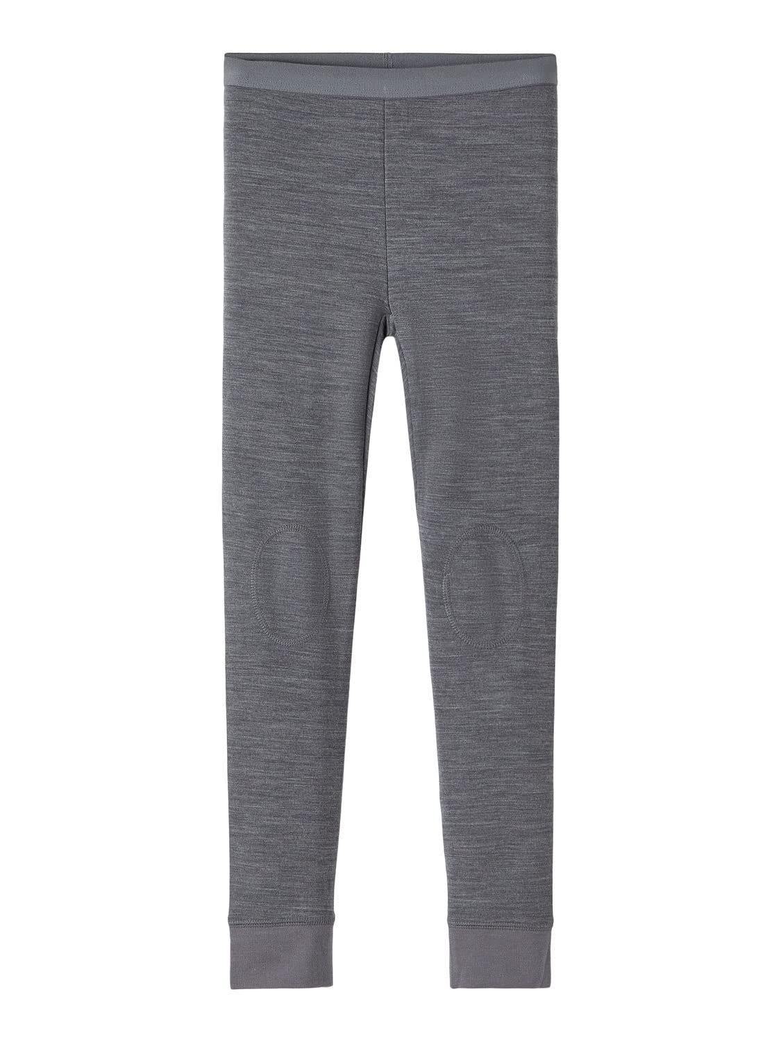 NAME IT Legginsy chłopięce Nkmwupsus Wool/Cot Longjohn XXIII, Szary żelazna brama (Iron Gate), 116