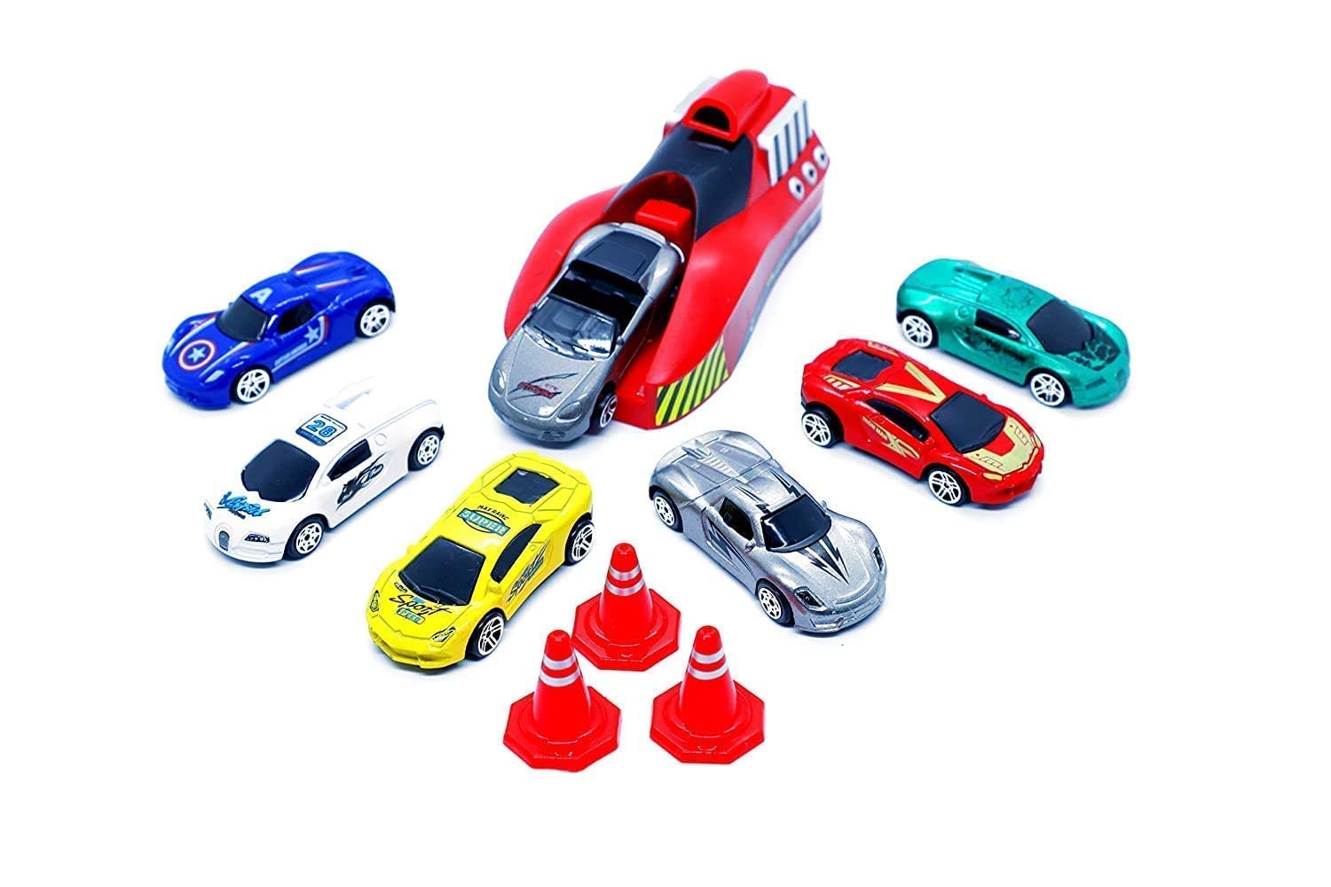 Toyfinity Rapid car Launcher with 7 Metal Master Racer Cars and One Launcher | Hot Cars Launchers Set with Free Wheels in Metal | Racing Car Launcher Set (7 in 1)| Speed car Launcher Set (B0CHMK3WBN) Amazon Price History, Amazon Price Tracker