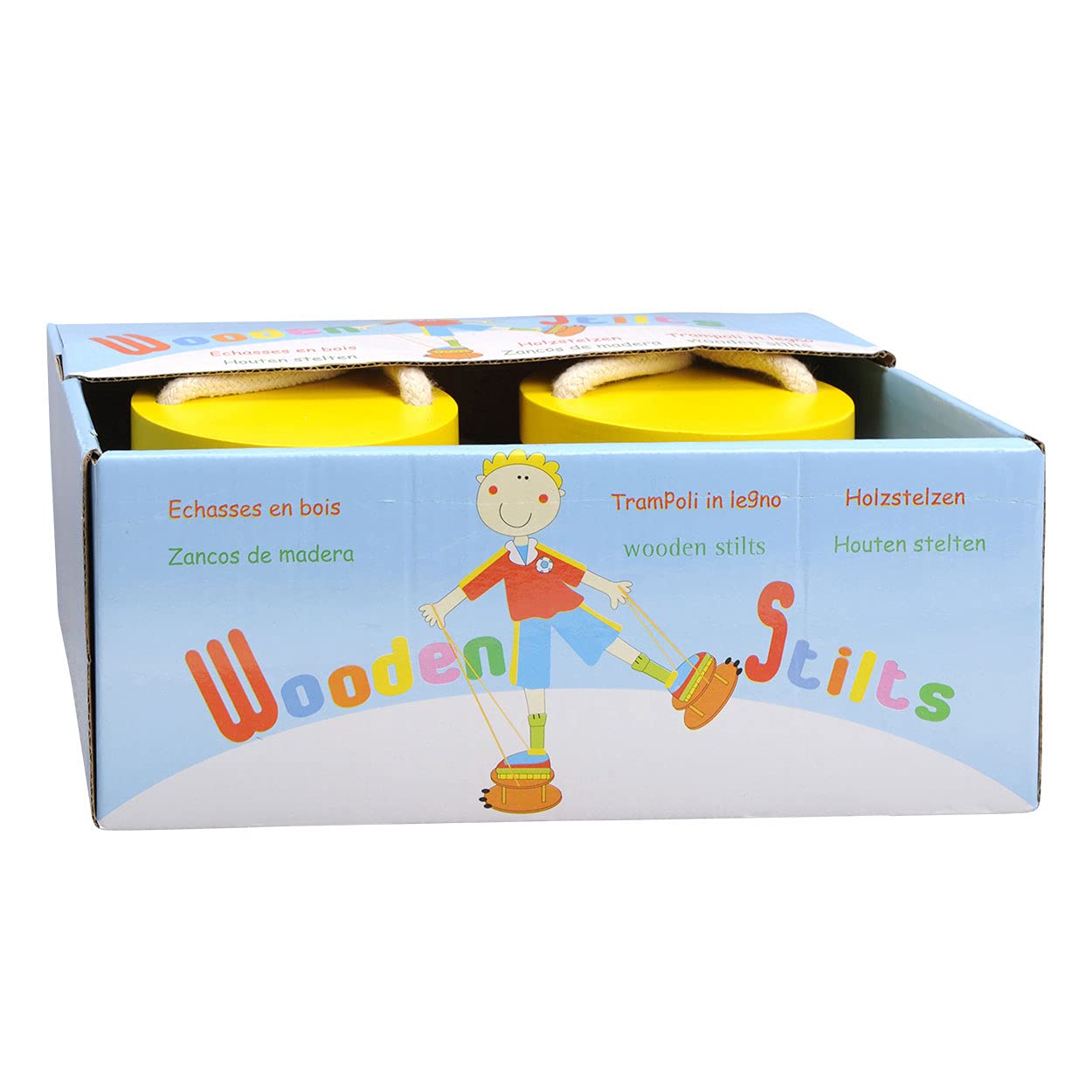 Jouetprive-Wooden Walking Bobbins-Giraffe