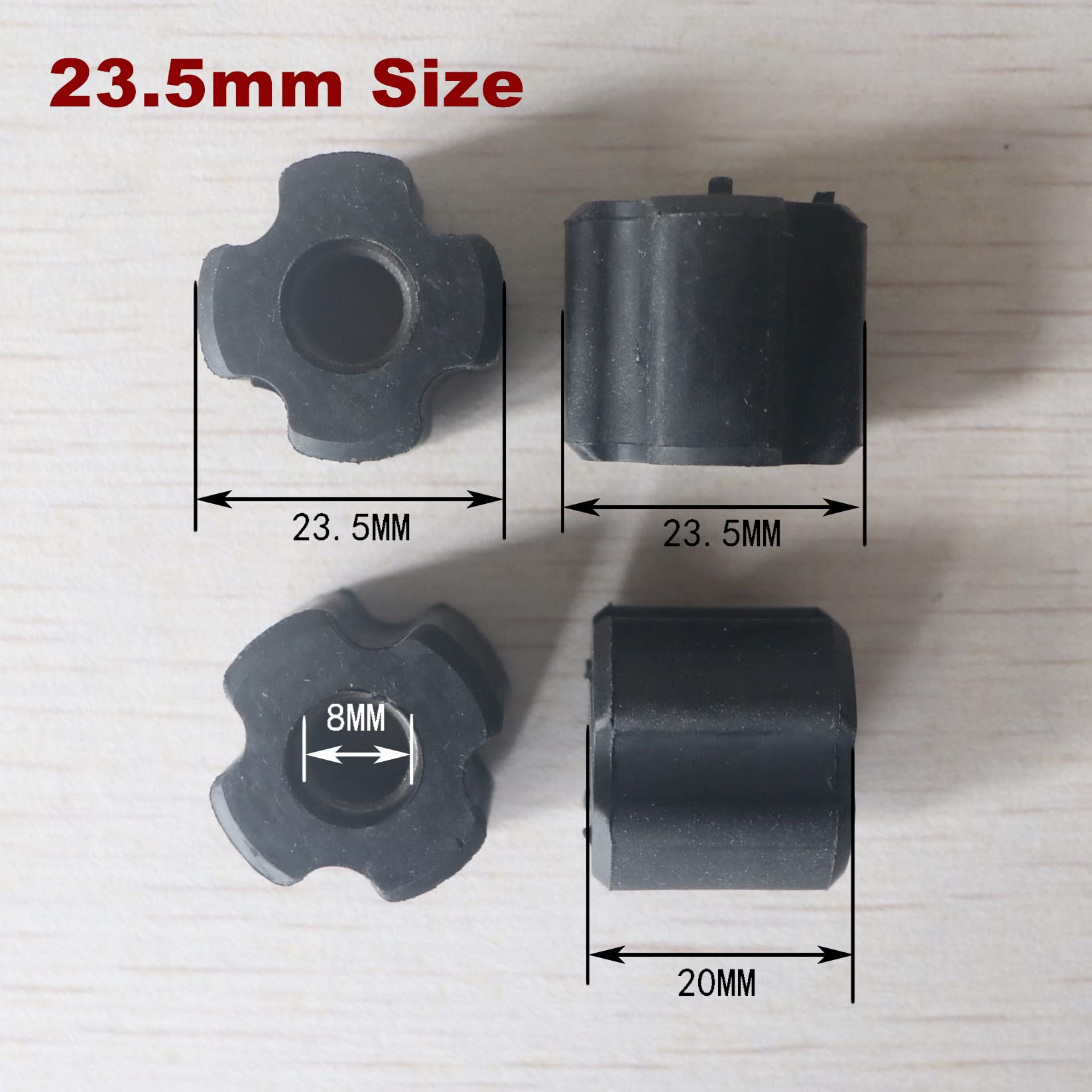 Paquet de 10 bagues de roulement d'huile d'arbre compatibles avec les débroussailleuses diamètre extérieur 23,5 mm 24,5 mm 25,5 mm diamètre intérieur 8 mm Compatible avec tubes de 26 mm 28 mm(25.5MM)