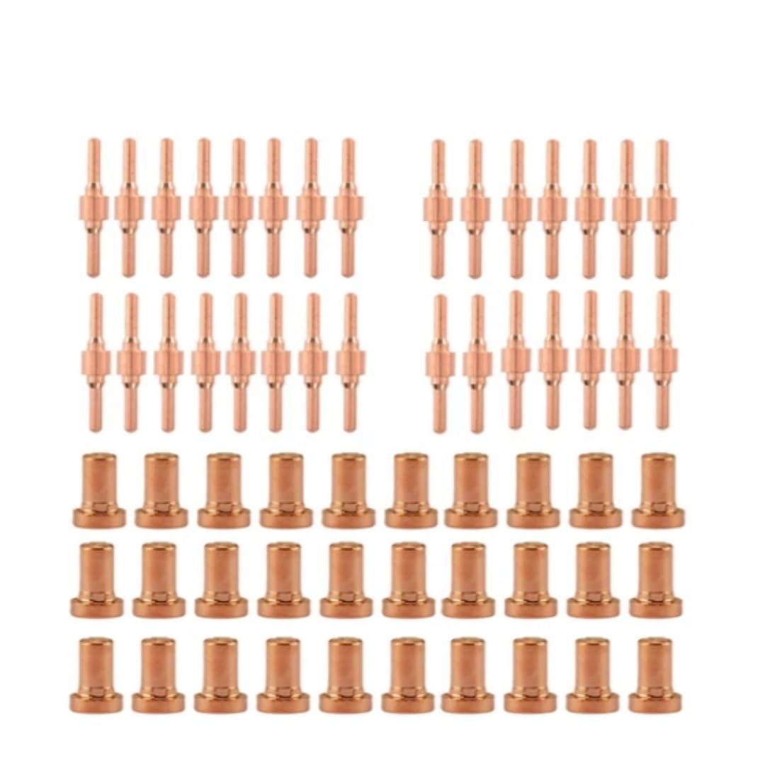 Red Copper Extended Long Plasma Cutter Tip Electrodes/Nozzles Kit Consumable For PT31 LG40 40A Cutting Welder CUT50 CUT40 CT312 QIANGHAN (100Pcs)