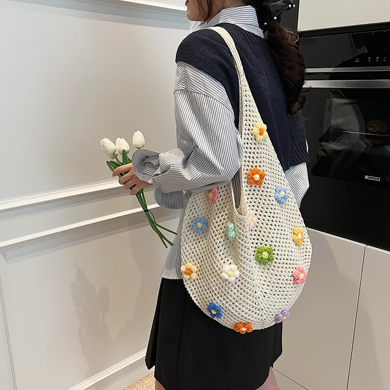 Bolso de malla para playa estilo bohemio miniatura 3