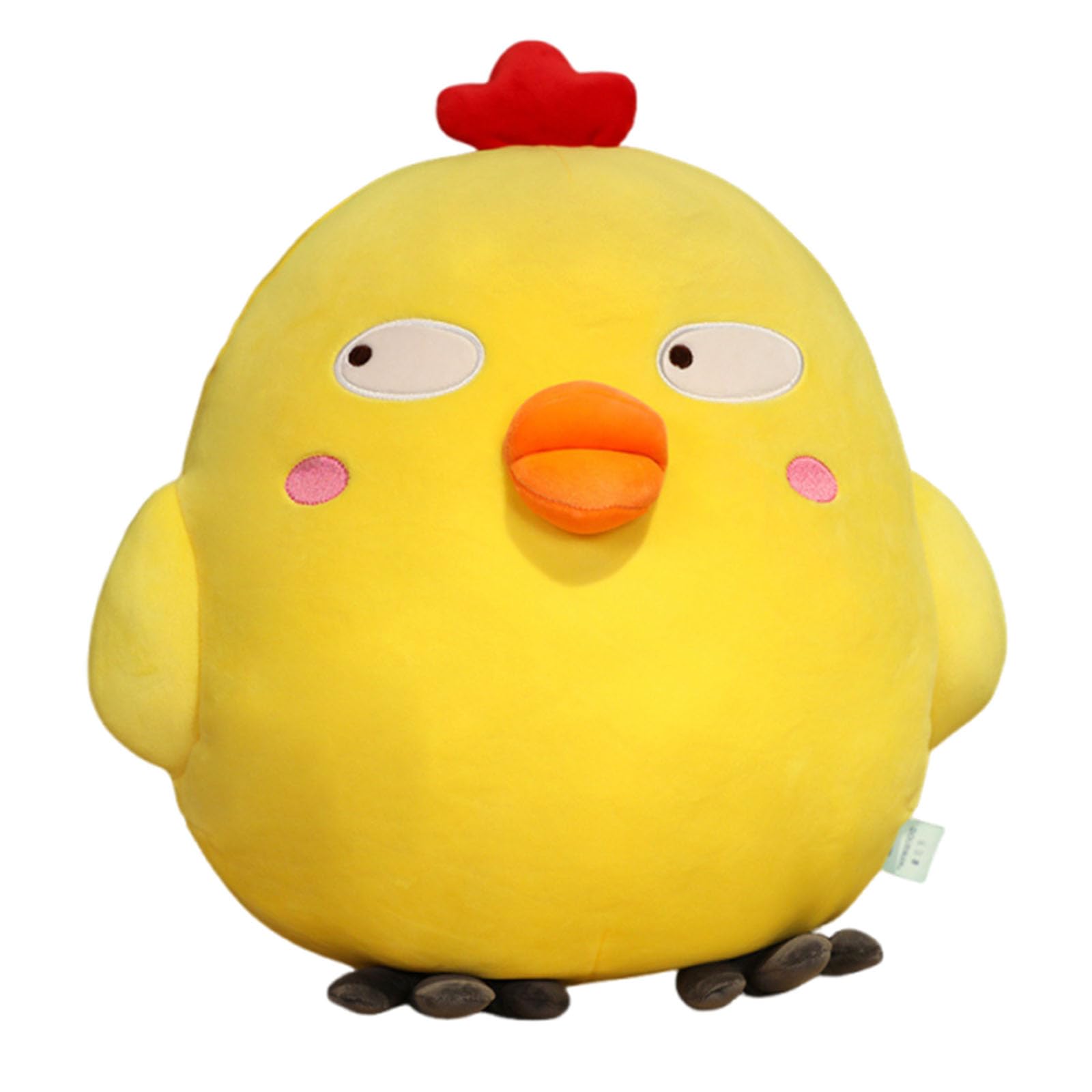 Huhn Kuscheltier, Lustiges Fettes Huhn Plüschkissen, Gelbes Huhn gefülltes Tier Plüsch Spielzeug, Super weiche Simulation Mutter Hen Puppe für Jungen Mädchen Festival Geschenke (45 * 60cm,B)