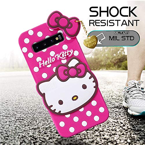 Image of Unirock Hello Kitty Back Case Cover for Asus Zenfone Max Pro M1| 3D Cute Hello Kitty Case |Soft Silicone Rubber Back Cover with Pendant Kitty Cover for Asus Zenfone Max Pro M1 (Pink)
