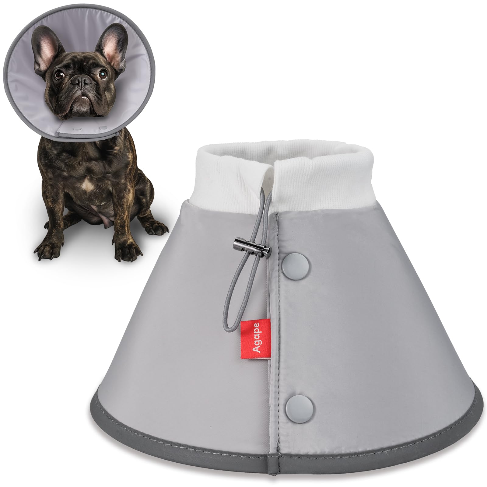 Soft Dog Cone for Small Dogs & Cats, Comfy Dogs Recovery Collar After Surgery, Adjustable E Collar Alternative to Stop Licking, Protective Elizabethan Collars for Pup, Comfortable Dog Cones