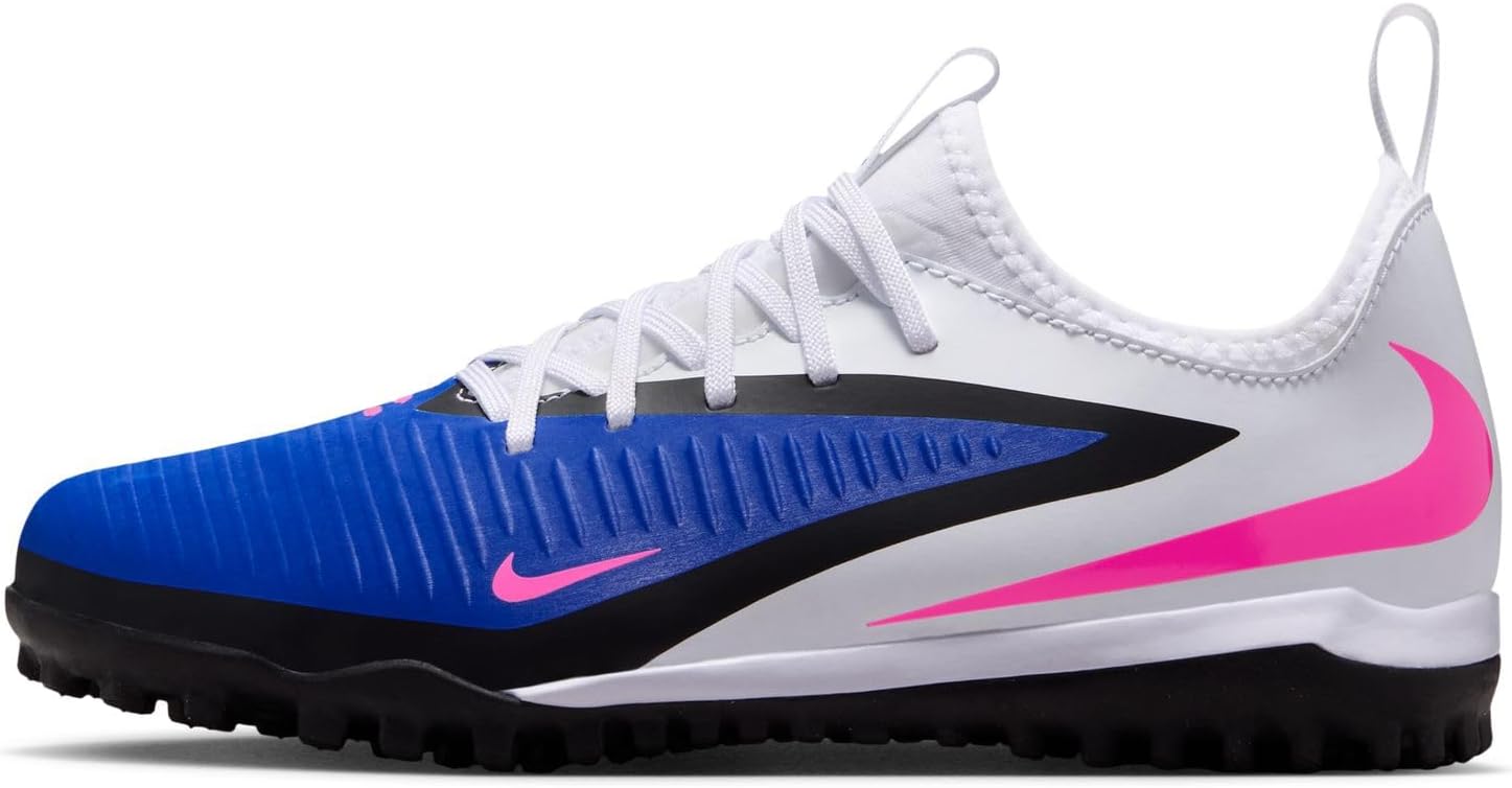 Nike Jr. Phantom 6 Low Academy Big Kids' Turf Soccer Shoes (Racer Blue/White/Pink Blast)