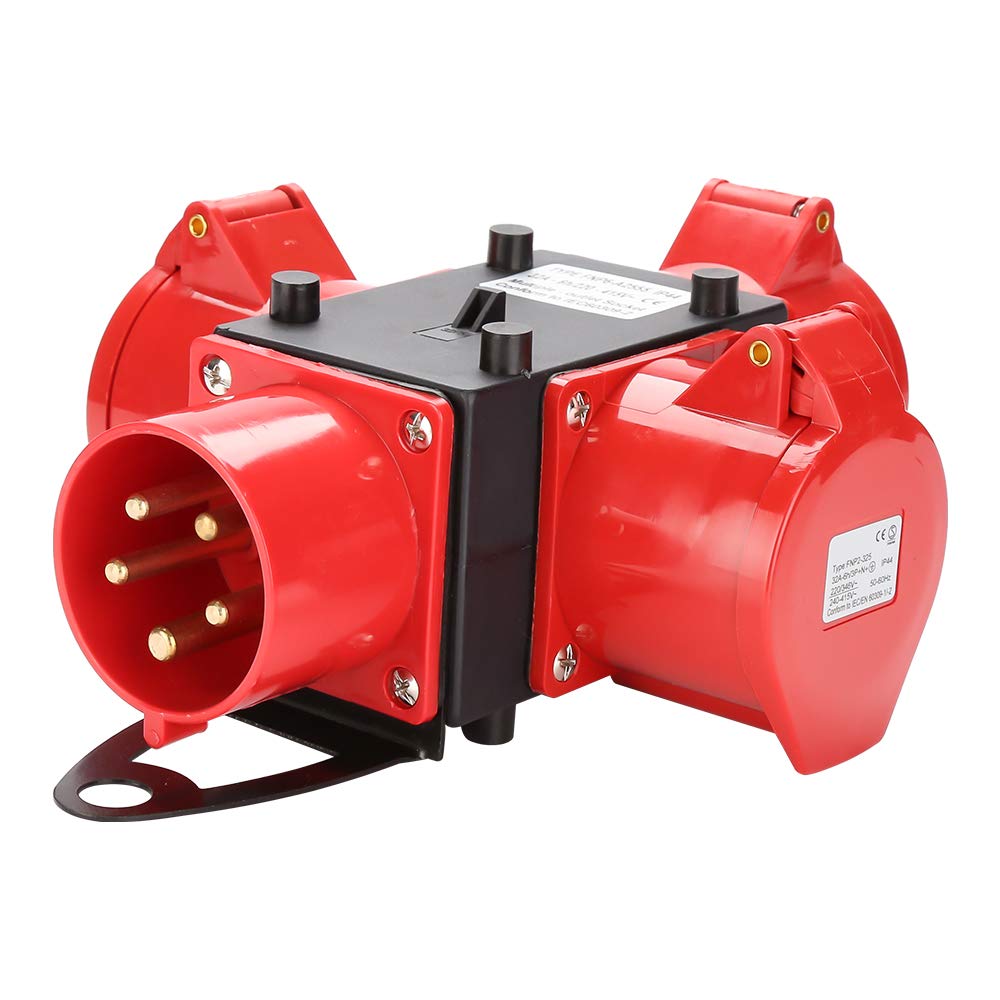 PC ELECTRIC Toma de corriente mural CEE, 400 V, 32 A, roja, en