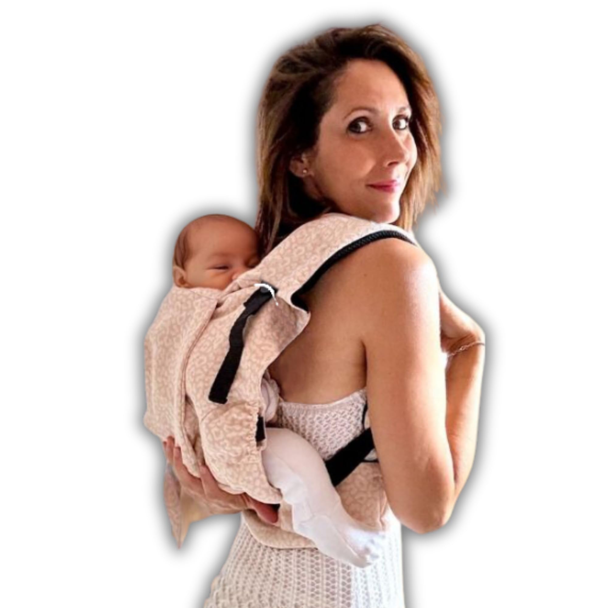 Amarsupiel - Mochila Porteo Bebe Evolutiva y Ergonomica - Cómoda y Fácil de Ajustar a la Espalda - Portabebes Recien Nacido de Algodón - Orgánico & Transpirable - Canguro para Bebe (Beige) — view 18