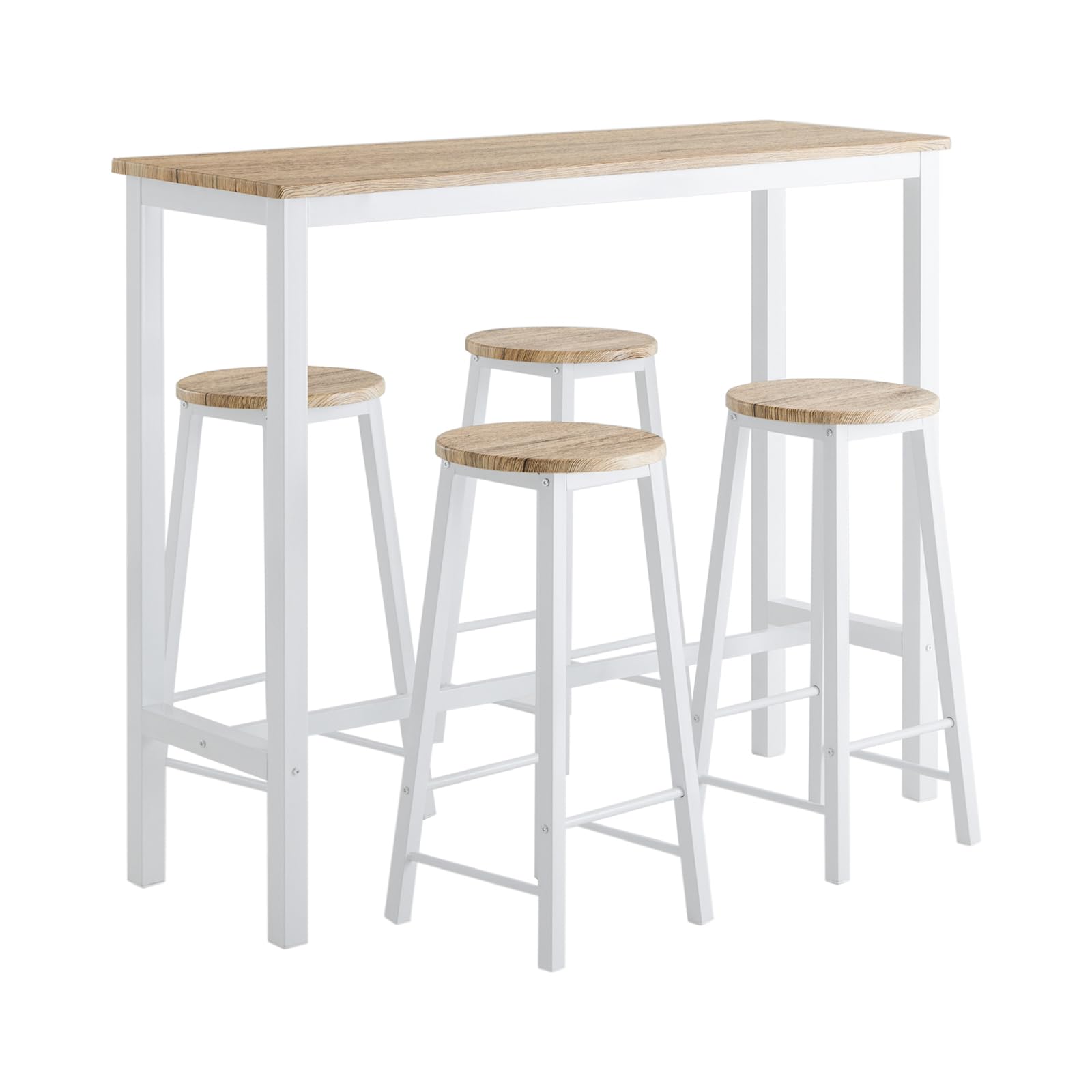 sobuy table haute mange-debout avec 4