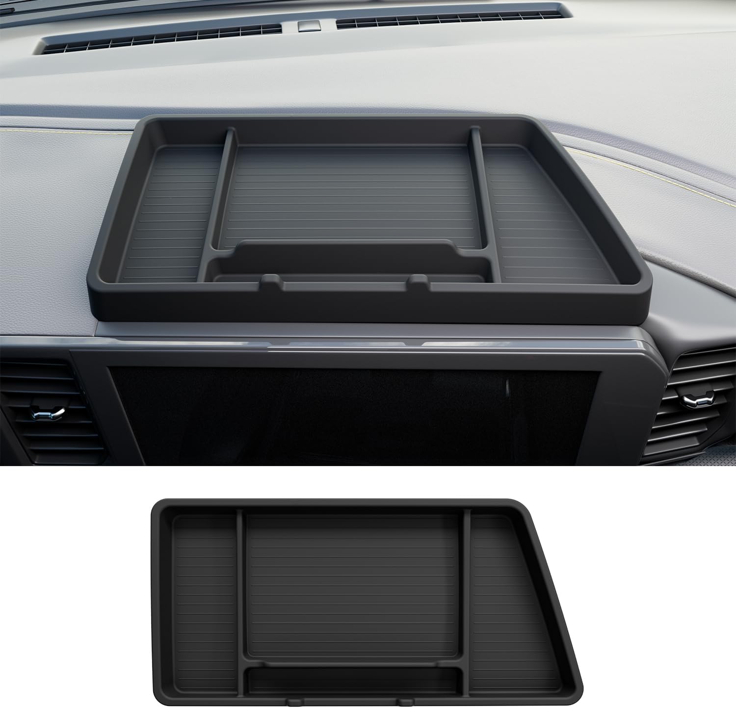 Dashboard Storage Organizer Compatible with 2022-2026 Chevy Silverado GMC Sierra 1500 24-26 2500HD 3500HD Dashboard Storage Tray Replacement for 2022-2026 Chevy Silverado Accessories