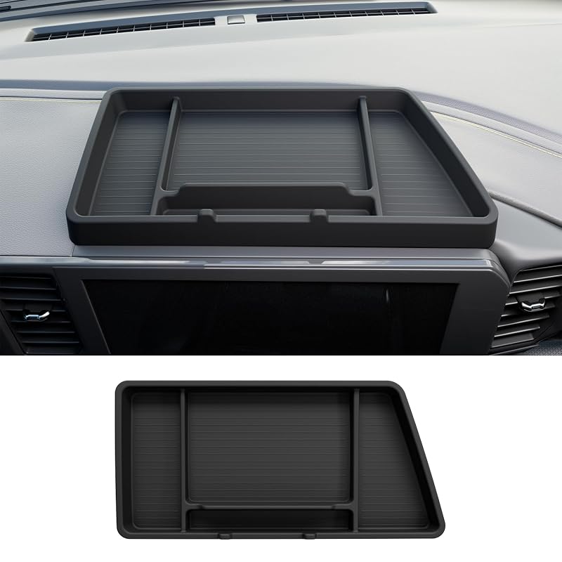 Bandeja Organizadora para Painel CZmenghe compatível com Chevy Silverado e GMC Sierra, de silicone, sem suporte para celular, 1 unidade