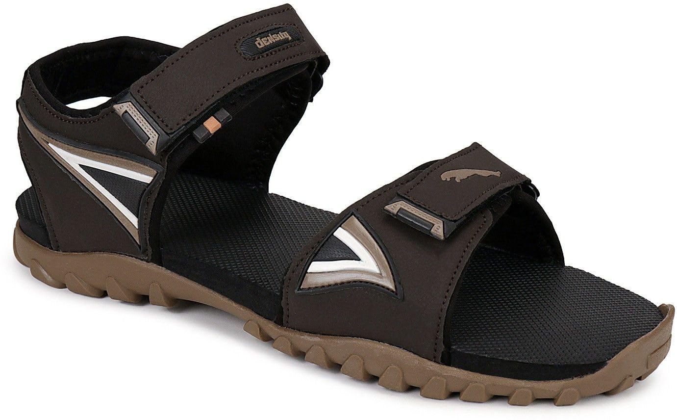 density Men Sandals (Red, 6) | 7 | Brown|STYLE 185