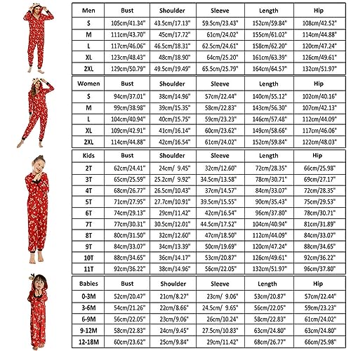Adisputent Christmas Pajamas For Family Matching Cute Long Sleeve Couples Soft Holiday Sleepwear Funny Christmas Pjs Sets One Piece Red Reindeer B 6-9 Months thumb #6