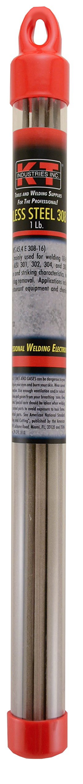 K-T Industries Stainless Steel 308-16 Arc 1-pound Welding Stick Electrode, 1/8-Inch