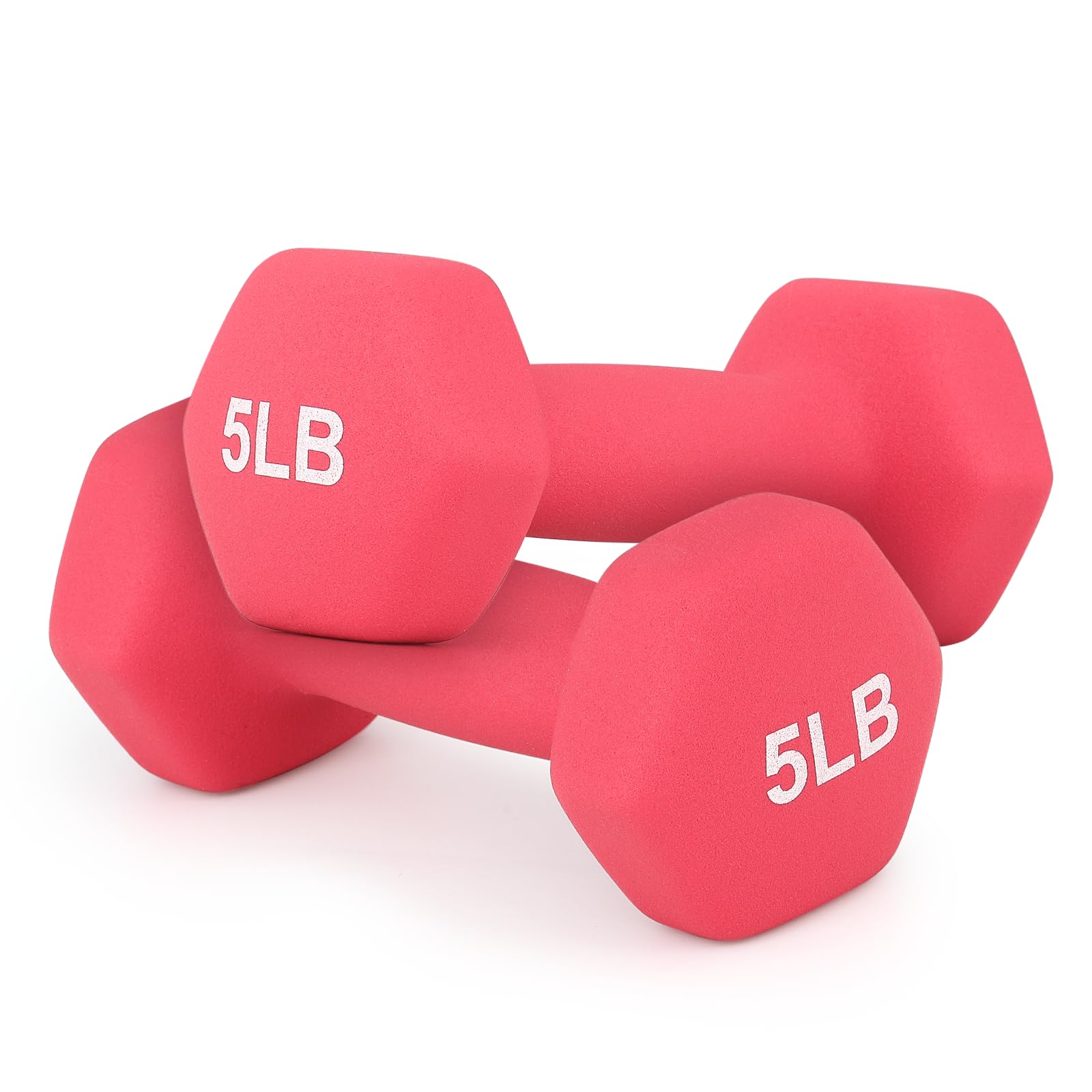 Hanteln Handgewichte Set, Neopren beschichtet Hexagon Workout Hantel für Frauen und Männer, 1, 2, 3, 5, 8, 10, 12, 6,8 kg - Paar