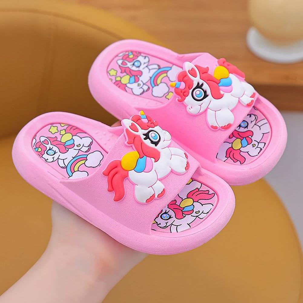 Einhorn Dusch Badeschuhe Mädchen Badelatschen Sommer Schuhe Kinder rutschfeste Slip-on Strand Pool Sandalen