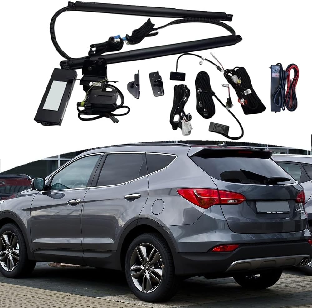 Retrofit Power Tailgate System Fit for Hyundai Santa Fe Sport IX45 DM 2013-2016 Modified Trunk Door Electric Liftgate Kit Lift Support Remote Automatic Control with Foot Sensor