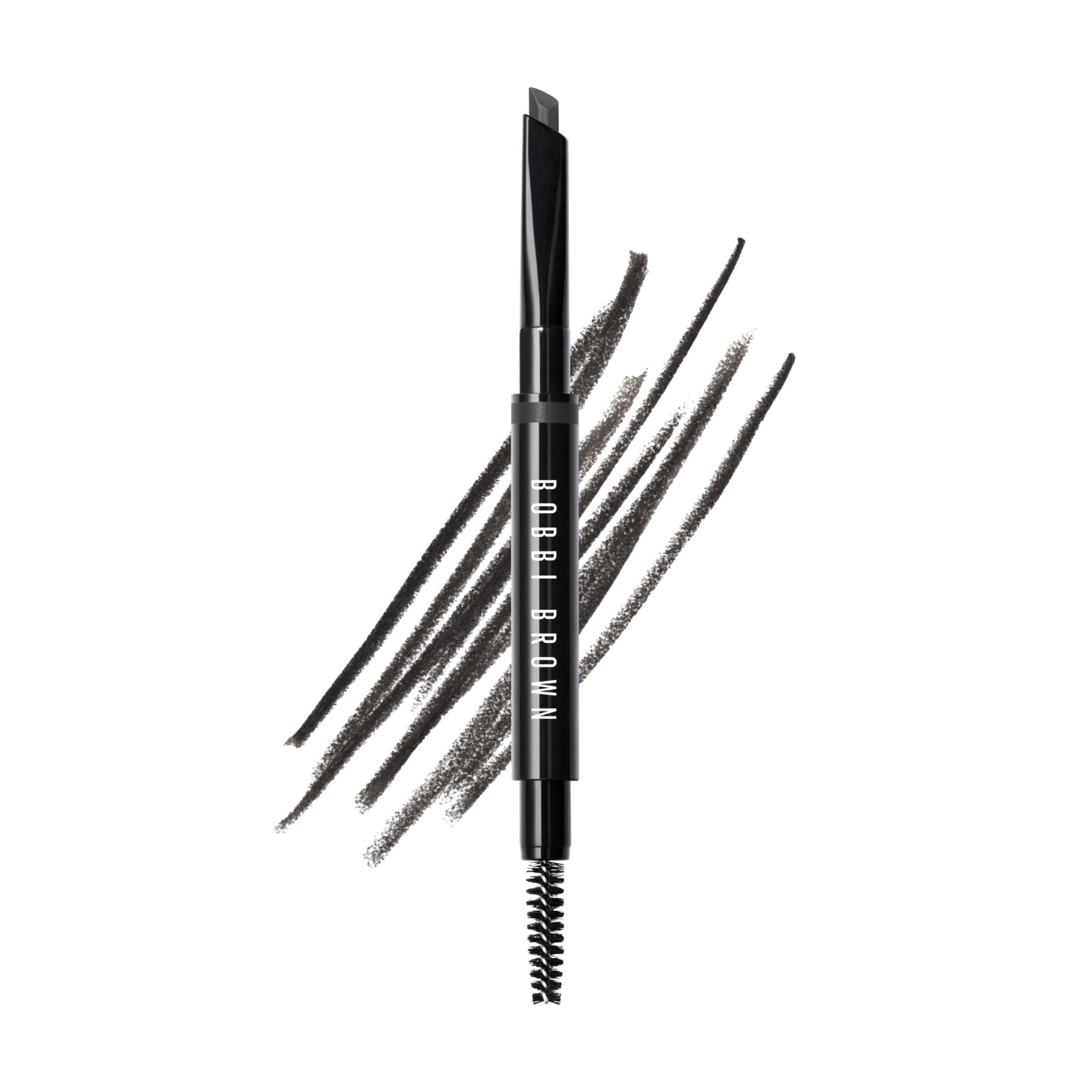 Bobbi Brown Long-Wear Brow Pencil | Long-Wearing, Waterproof Eyebrow Pencil | Dual-Ended Slanted Tip with Spoolie | No Sharpening Needed | Now Refillable, Black​