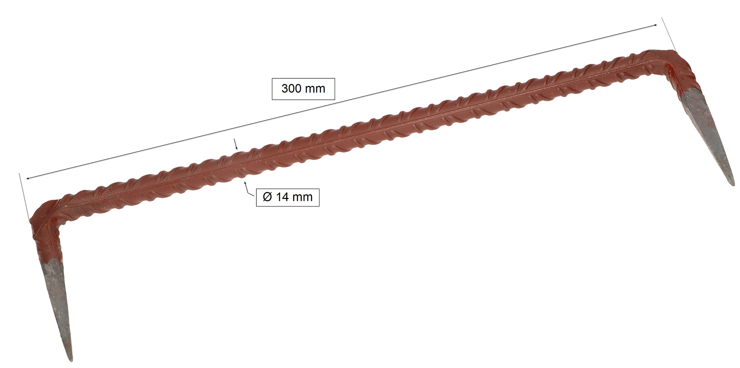 KOTARBAU® 10 x Grapas de construcción 300 x 14 mm, Conectores de construcción, Grapas para vigas, Grapas de unión, Grapas de carpintería, Abrazaderas, 10 unidades