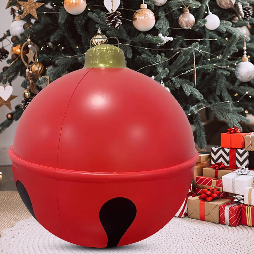 Nadmuchiwana bombka bożonarodzeniowa, 58 cm, duża, na zewnątrz, Boże Narodzenie, PVC, ogromna, nadmuchiwana piłka, dekoracje, wielokrotnego użytku, nadmuchiwane piłki, dekoracje na Boże Narodzenie