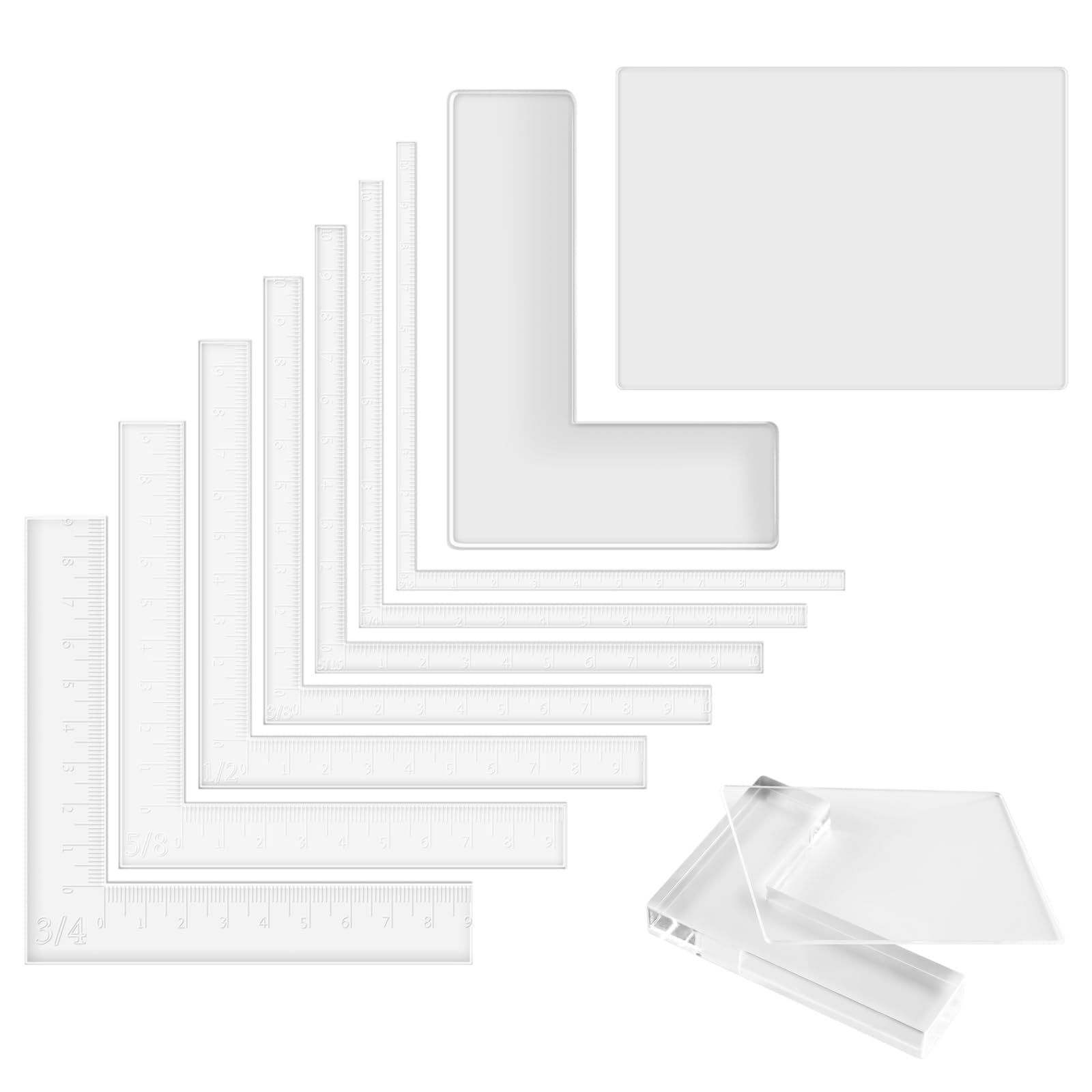 9 Pcs/Set Creative Positioning Pieces Card Corners Helpers Tool | Stamping Corners Paper Craft Supplies Scrapbooking Tools for Stamp Paper Craft Card Making and Scrapbooking Crafting Tool