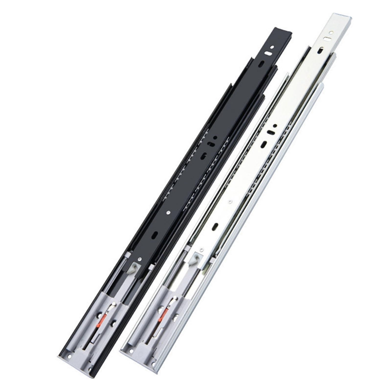 Drawer Slides，1pair 10"-22" Full Extension Slides Rail Heavy Duty Soft Close Ball Bearing Track 3-Section Furniture Sliders(Buffer,22inch)(Rebound,20inch)