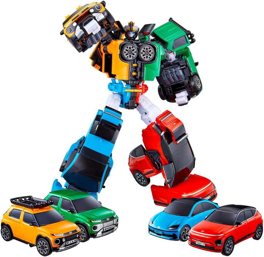 New TOBOT, TOBOT TETRAN, Youngtoys Transforming Collectible Vehicle to Robot, Heroes Animation Character Toys for Kids 4 and up Transform Toys Cars, Large Size Integration 12-inch