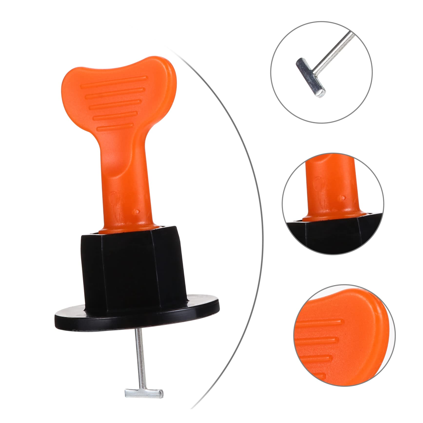 NUOBESTY Système de Nivellement de Carrelage Réutilisable Plastique, Cales D'espacement 100 Pièces Aiguilles Interchangeables, Outils de Bricolage pour Pose Murale et Sol, Kit 2 Packs