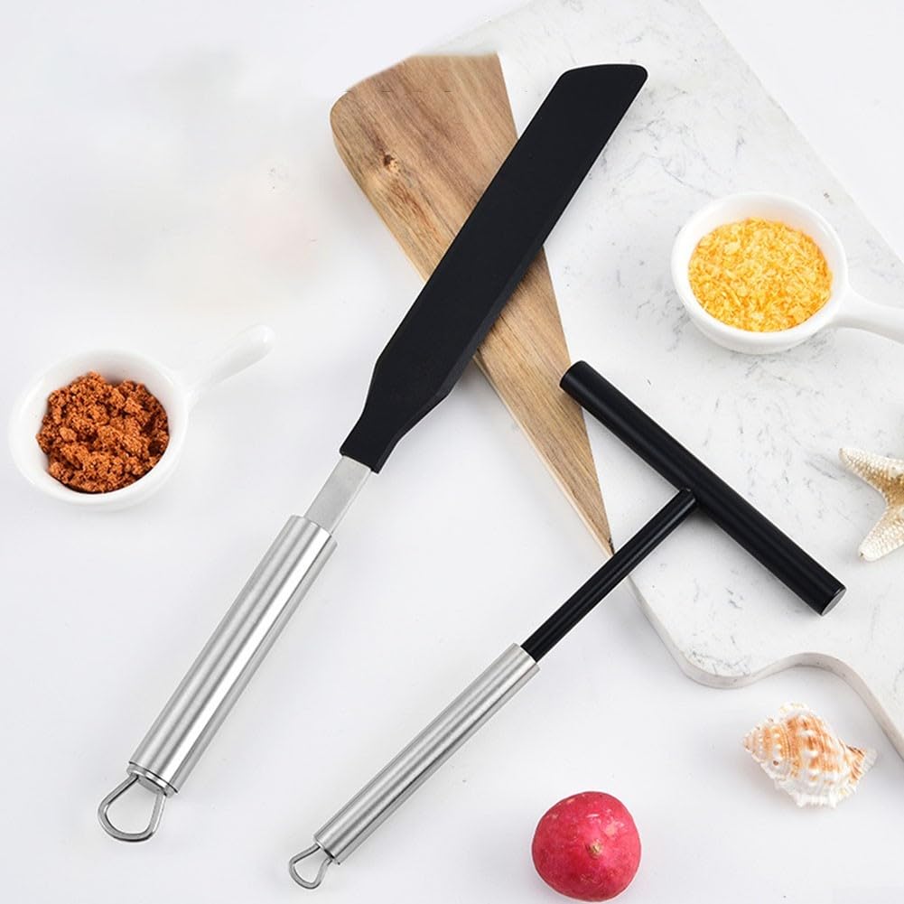 Rösle Crêpes verdeler van siliconen, deegverdeler voor het verstrijken van vloeibare crêpes in de pan, roestvrij staal 18/10, silicone, vaatwasmachinebestendig : Rösle