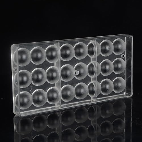 Miniatura 8 de Grainrain Molde de policarbonato para chocolate, molde de barra de chocolate, semiesfera, bricolaje, bandeja de molde de chocolate