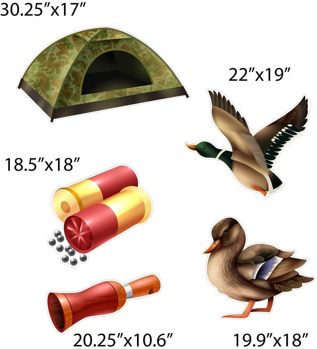 VictoryStore Outdoor Lawn Decorations: Father's Day Yard Decorations, Hunting Theme Father's Day Signs, 9pcs, Includes Stakes (19357)