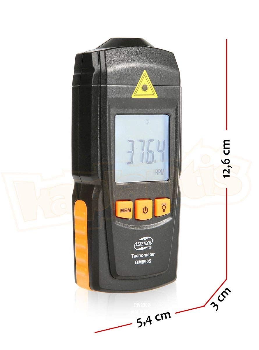 Benetech GM8905 Dijital Lazer Takometre, Siyah
