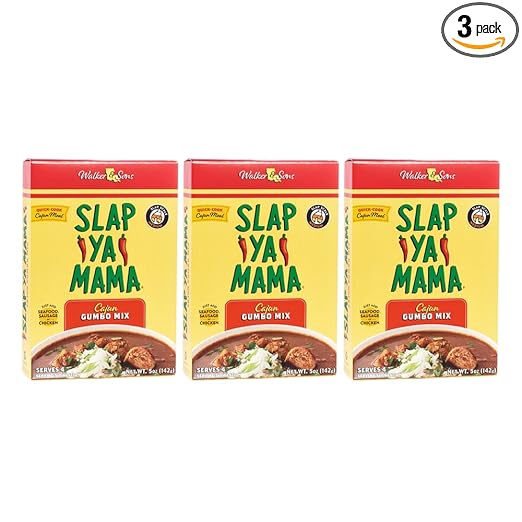 Slap Ya Mama Louisiana Style Gumbo Dinner Mix, Quick and Easy Cajun Meal, 5 Ounce Box, Pack of 3
