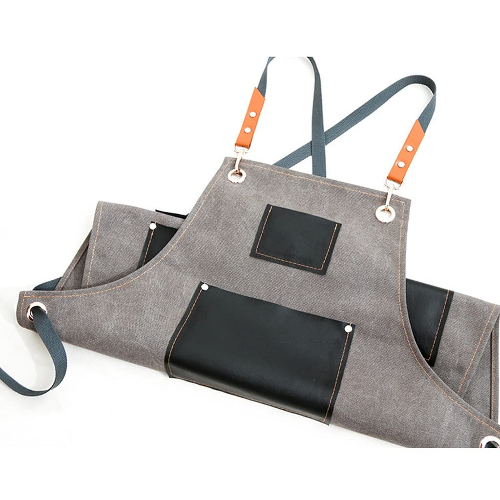 Server Aprons Barista Apron Chef Delantal delantal delantal con bolsillo Barista delantal Accesorios de cocina Peluquería Delantal y mujeres delantales Kitchen Aprons Chefs Appron (Color : B)