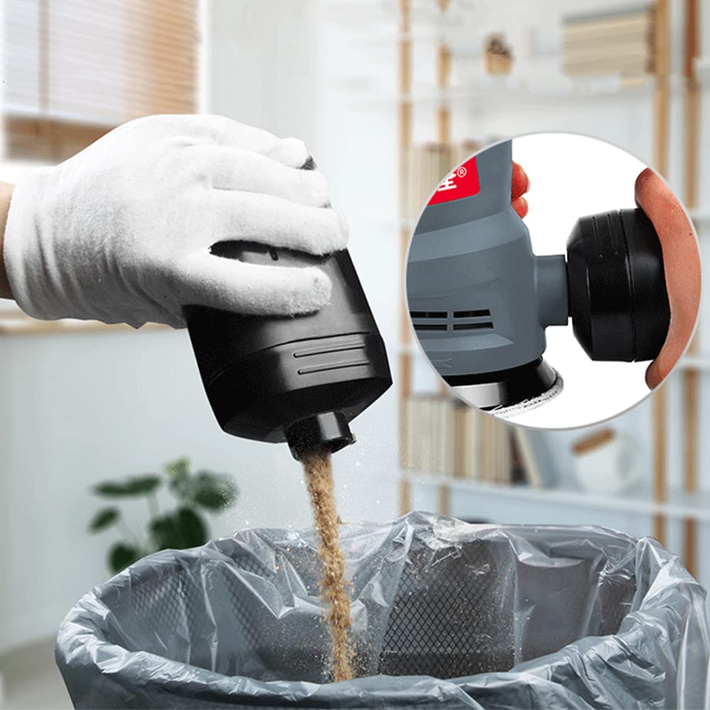 Máquina pulidora, lijadora orbital, Lijadora eléctrica de órbita aleatoria de 400W, diseño de función de eliminación de polvo, amoladora de velocidad Variable con papel de lija de 125MM para lijar, pu