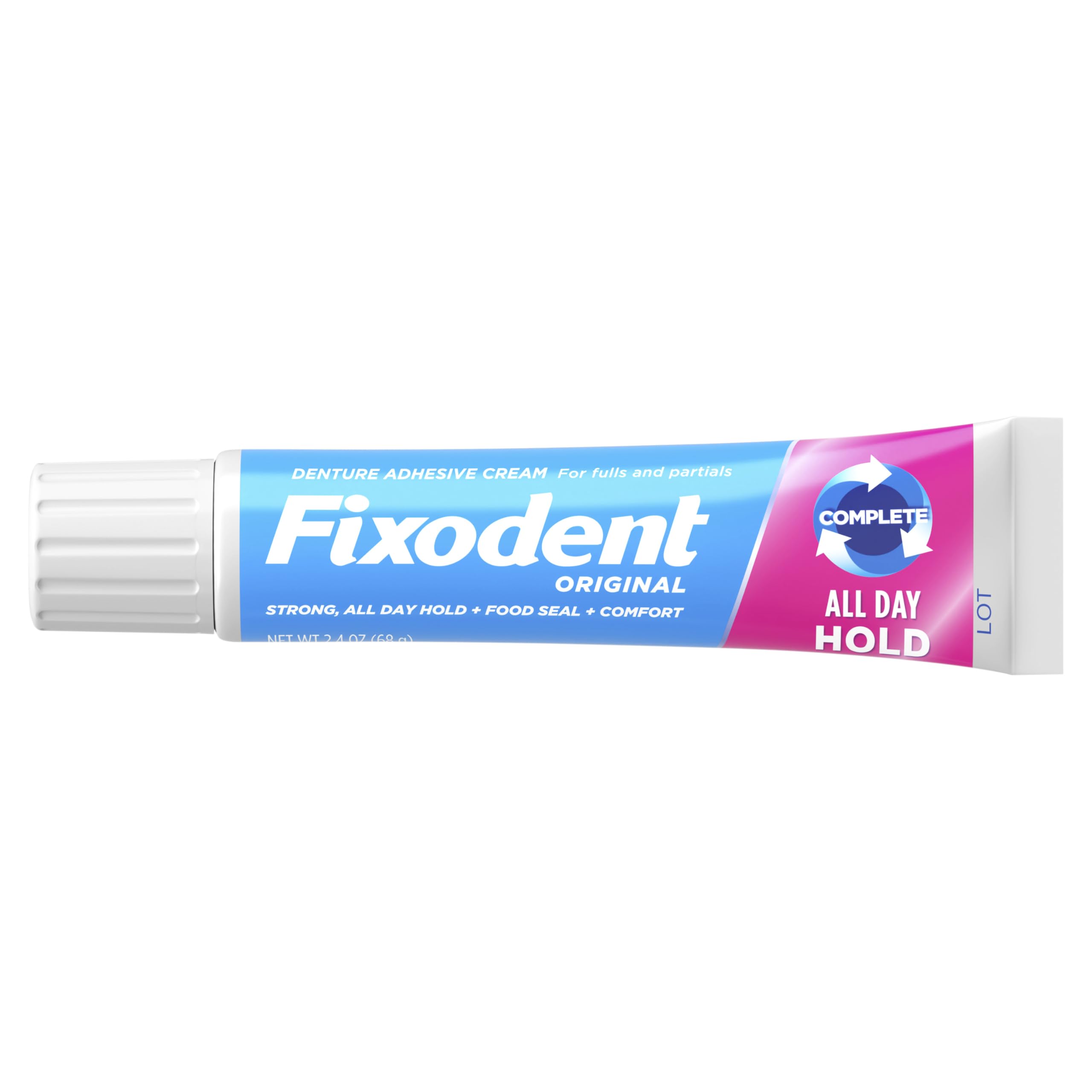 Fixodent Complete Original Denture Adhesive Cream, 2.4 oz, 3 PACK
