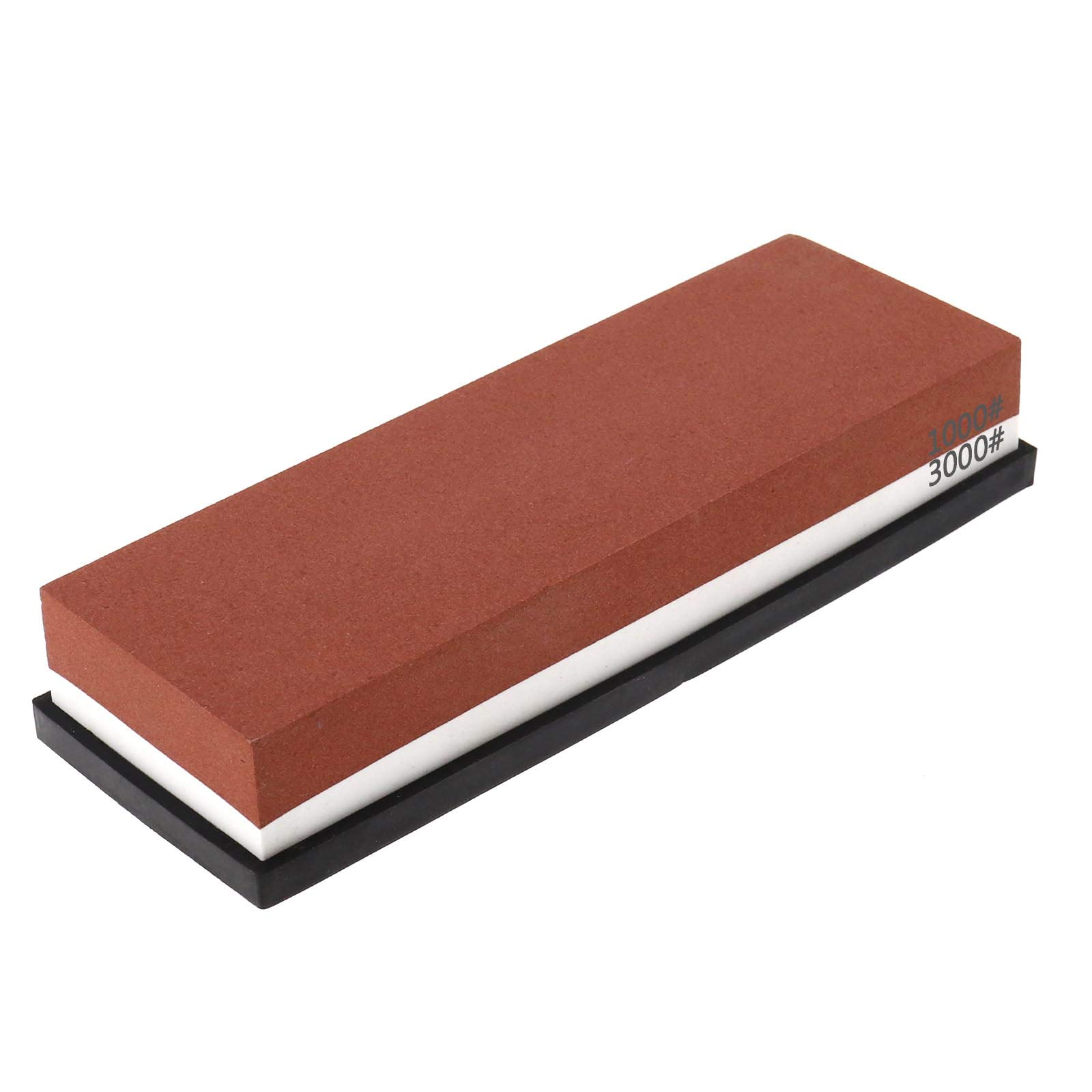 OTOTEC Pierre à aiguiser double face en corindon blanc 1000/3000 avec tapis antidérapant