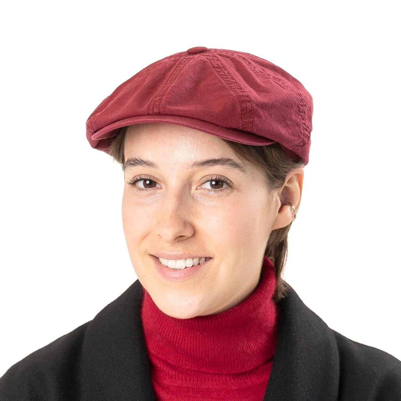 Stetson Hatteras Classic Cotton Flat Cap Women/Men Beige 7 1/4-7 3/8