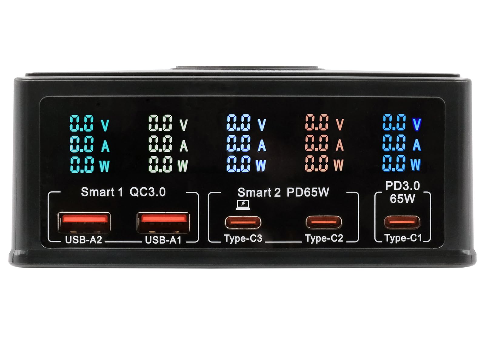 EXSYS EX-1106 Multiport High Power Charger con QI 15W e USB-C PD con max. 160W