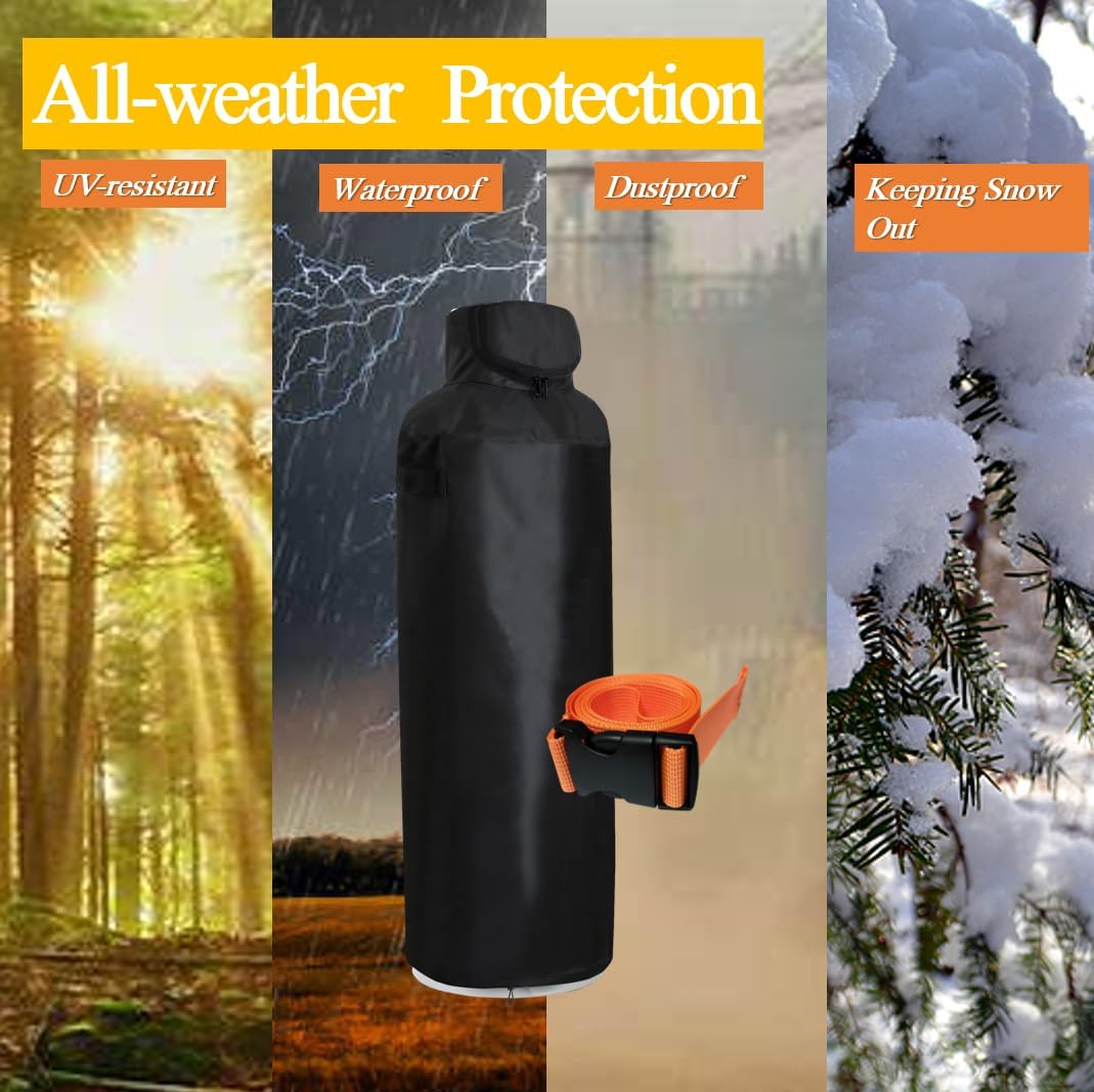 100lb Propane Tank Cover Outdoor,Top Window Can be Opened,600D Oxford Cloth+210D Lining Waterproof, for 100lb Propane Tank,Black 1 600D+210D Oxford