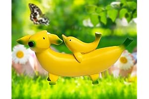 Banana Dog Statue: Whimsical, Whimsical Resin Ornaments for Your Home