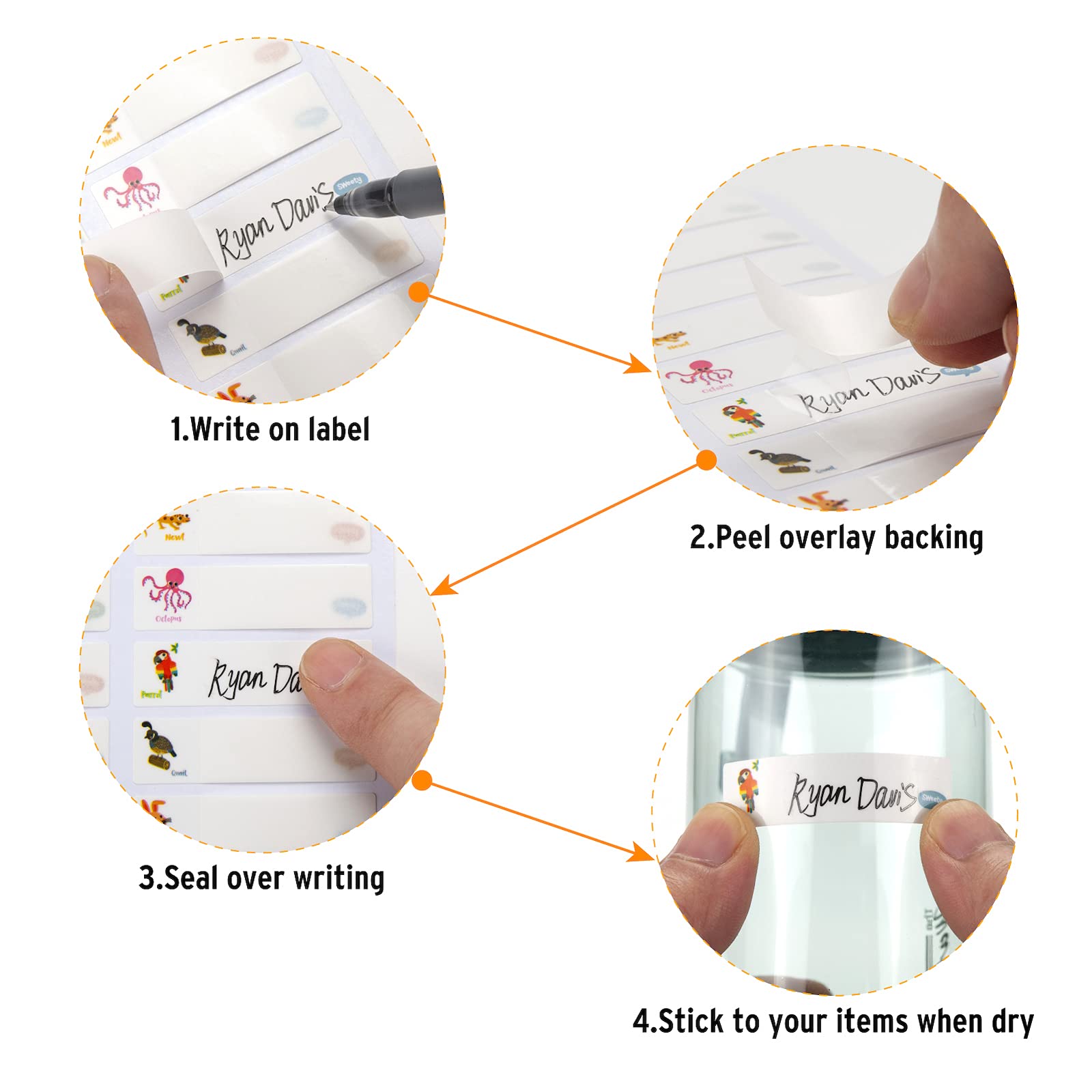 Etiquetas De Silicona Para Biberones Para Guardería, Banda Reutilizable Para Biberones Para Alimentos Y Leche Materna Paquete De 6