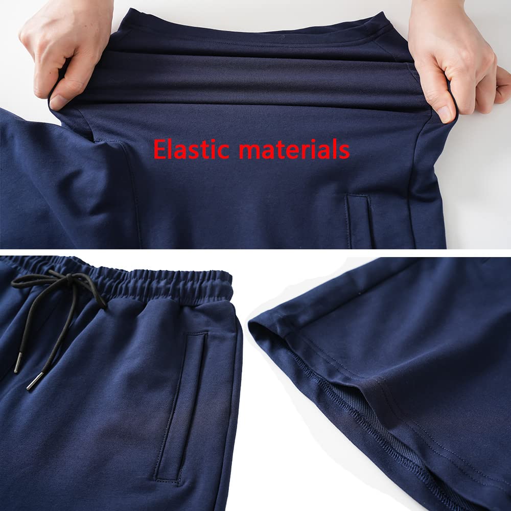 Pantalones Cortos Hombre Algodón Elástico Deportivos Bermuda Jogger Casual Verano Correr Gym Fútbol