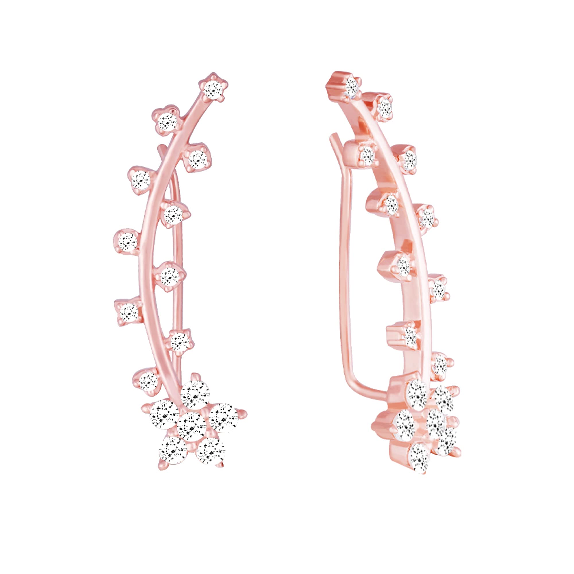 GIVA 925 Silver Rose Gold Floral Branch Ear Cuffs | Gifts for Girlfriend, Gifts for Women and Girls |With Certificate of Authenticity and 925 Stamp | 6 Month Warranty (B0BBW8PVPC) Amazon Price History, Amazon Price Tracker