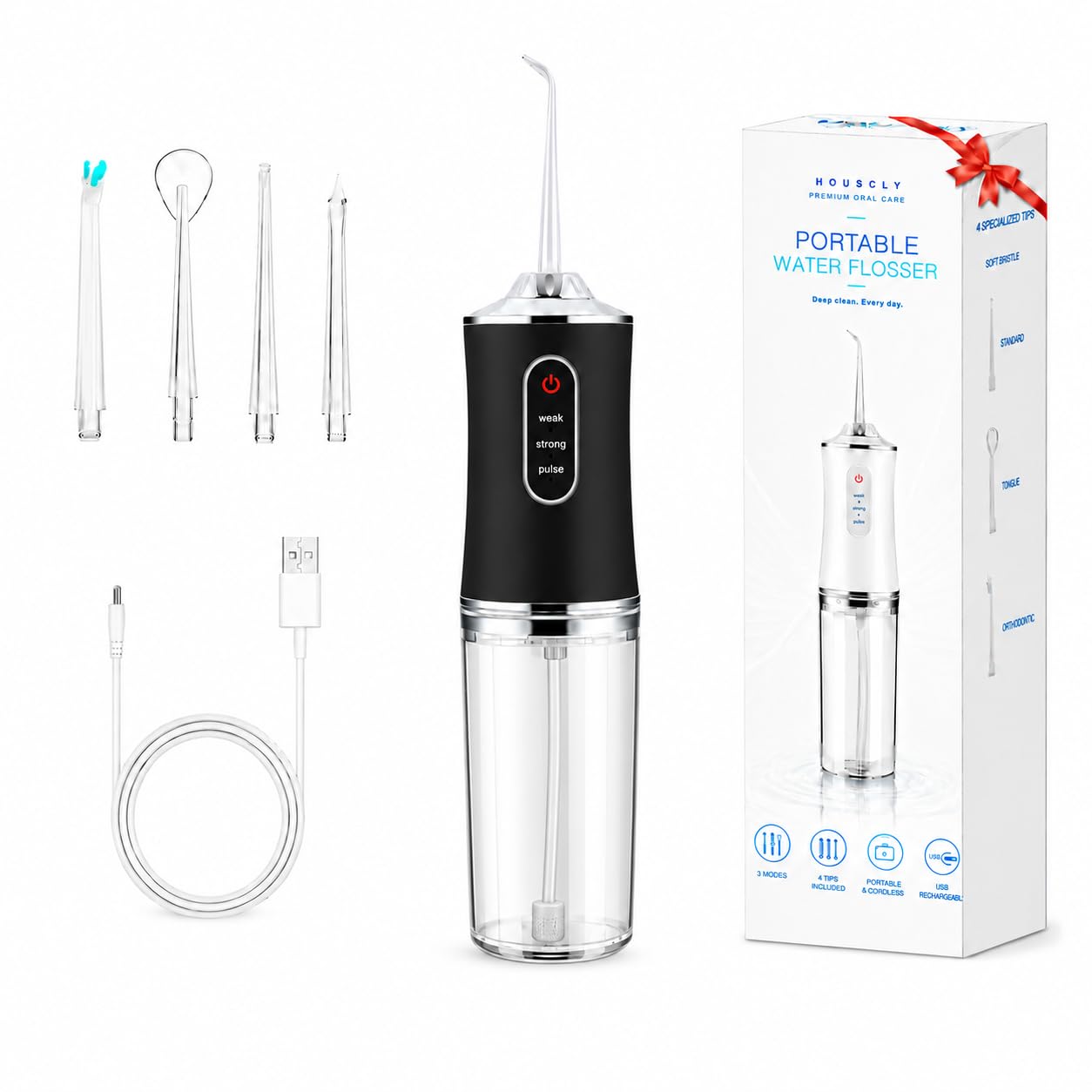Cordless Electric Water Flosser - 3 Modes & 4 Tips -9