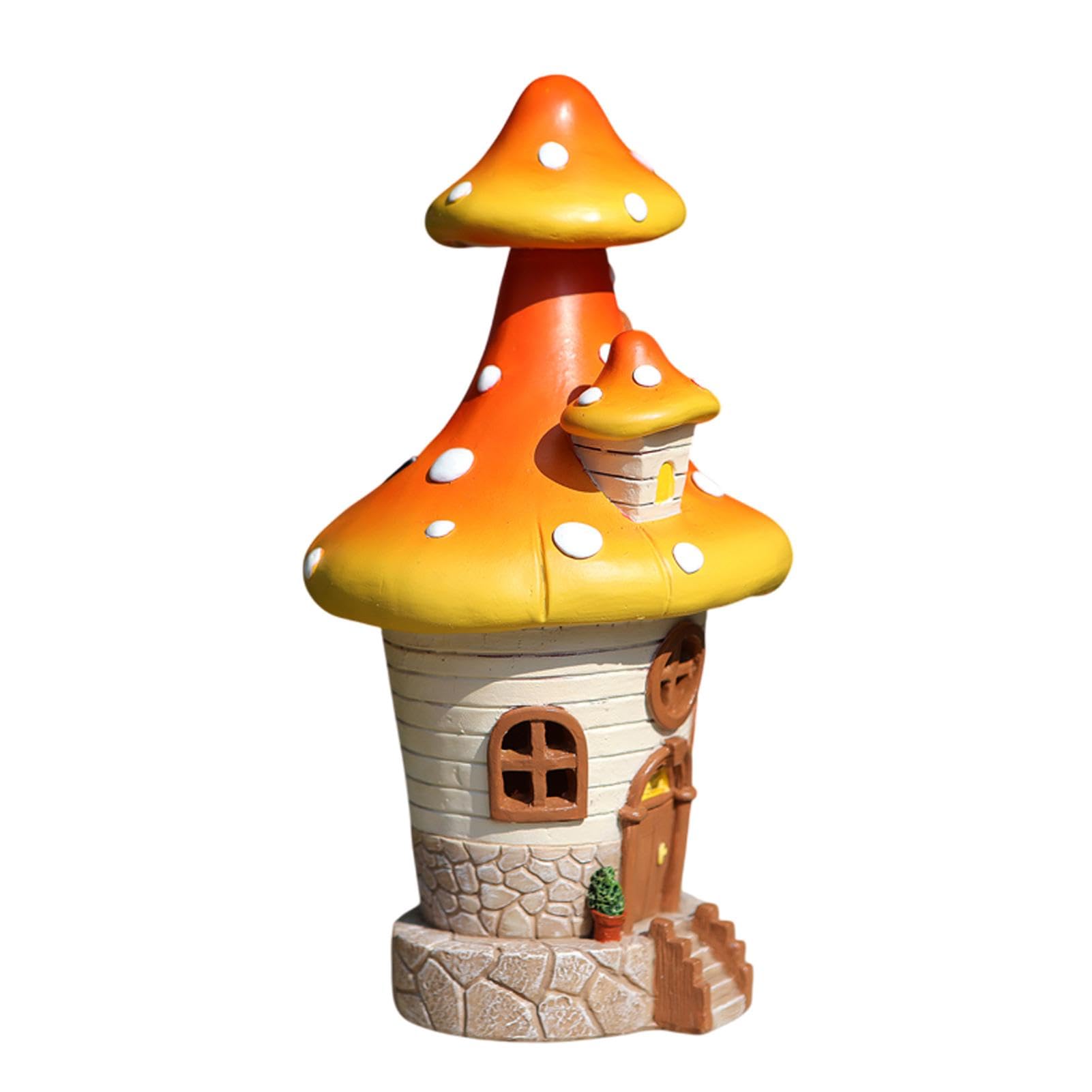 Maison de fée solaire en forme de champignon idée cadeau originale anniversaire et Pâques